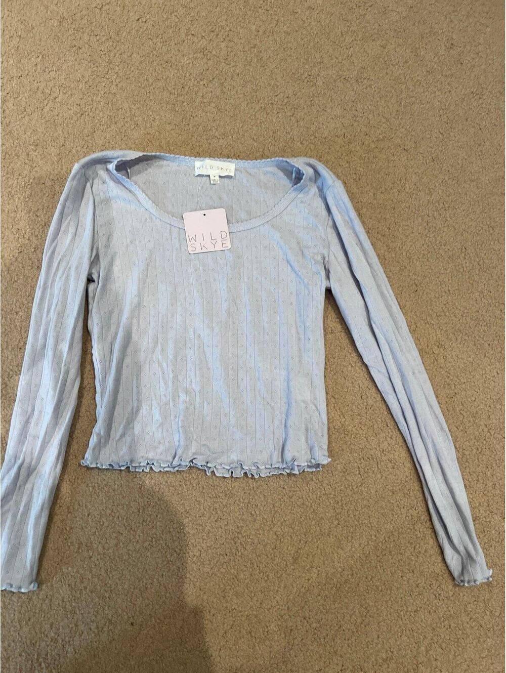 Pointelle knit top